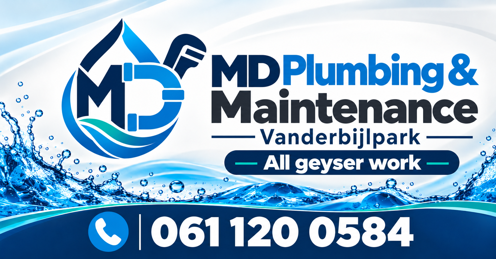 MD Plumbing and Maintenance — geyser work, Vanderbijlpark, 061 120 0584